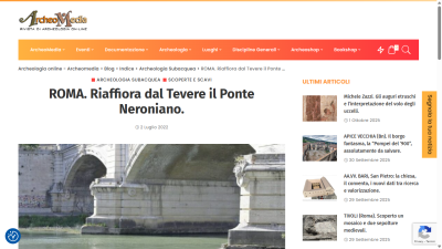 Roma. Riaffiora dal Tevere il Ponte Neroniano