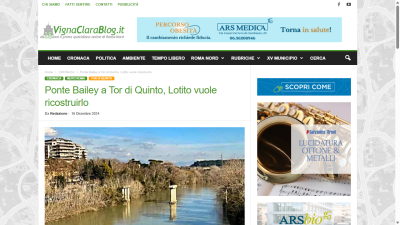 Ponte Bailey a Tor di Quinto, Lotito vuole ricostruirlo