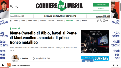 Monte Castello di Vibio, lavori al Ponte di Montemolino