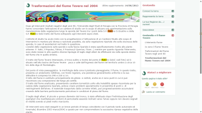 Trasformazioni del fiume Tevere nel 2004