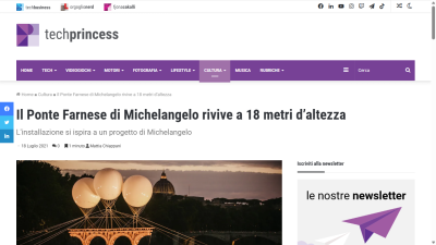 Il Ponte Farnese di Michelangelo rivive a 18 metri d'altezza