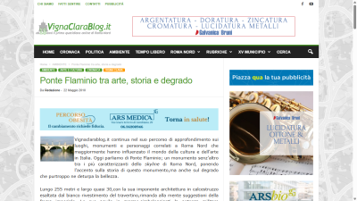 Ponte Flaminio tra arte, storia e degrado