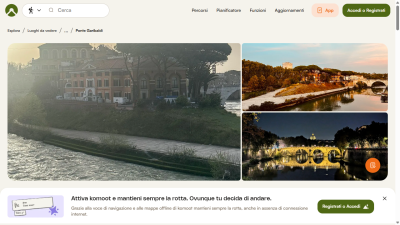 Ponte Garibaldi - percorsi escursionistici e trekking