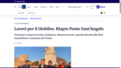 Lavori per il Giubileo. Riapre Ponte Sant'Angelo